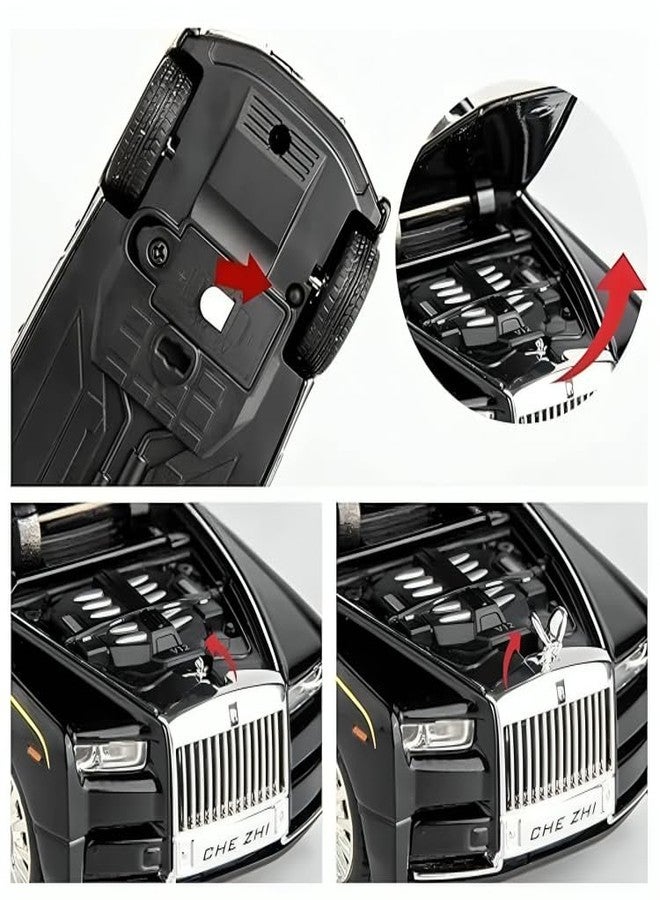 ماياترا سيارة رولز رويس فانتوم من ماياترا، نموذج مصغر بمقياس 1:32، مصنوعة من سبائك الزنك، تعمل بنظام السحب للخلف، مزودة بأصوات وأضواء وأبواب قابلة للفتح. - Image 4